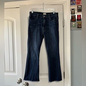 MOTHER jeans the Hustler ankle fray